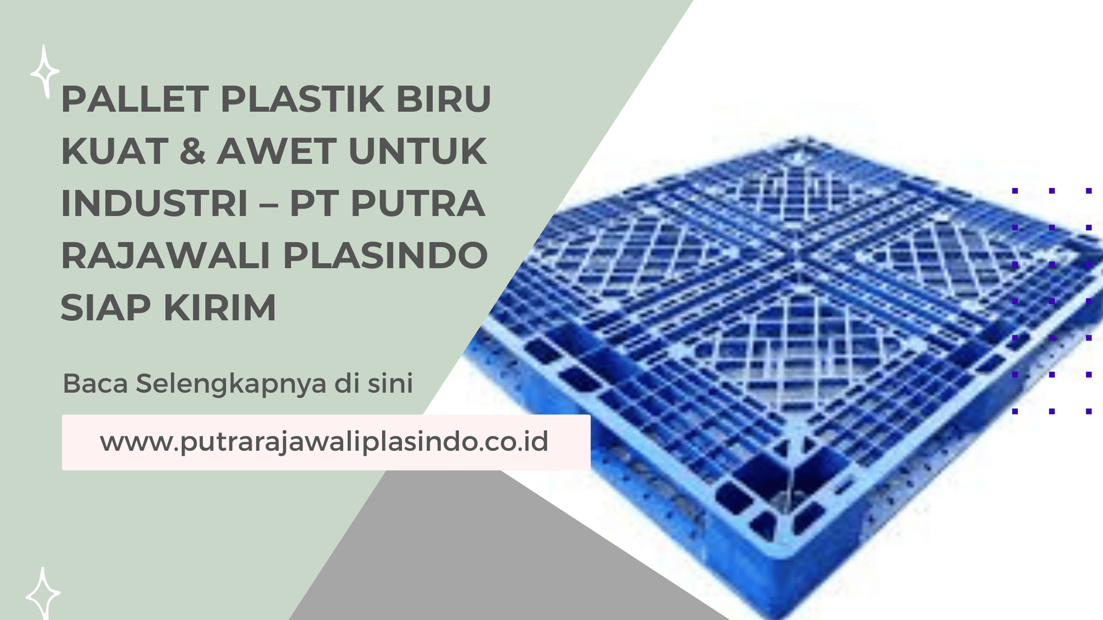 Pallet Plastik Biru Kuat & Awet untuk Industri – PT Rajawali Tanpa Batas Siap Kirim